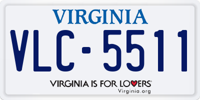 VA license plate VLC5511