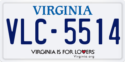 VA license plate VLC5514