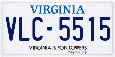 VA license plate VLC5515