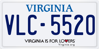 VA license plate VLC5520