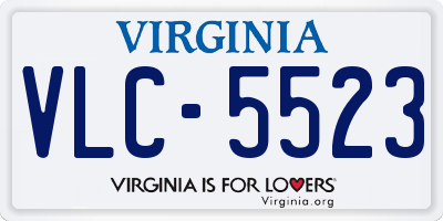 VA license plate VLC5523