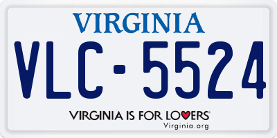 VA license plate VLC5524