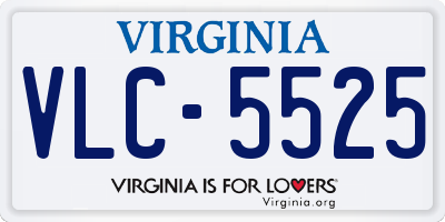 VA license plate VLC5525