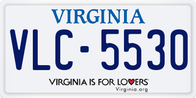 VA license plate VLC5530