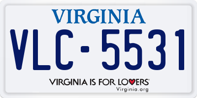 VA license plate VLC5531
