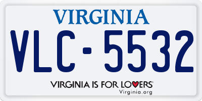 VA license plate VLC5532