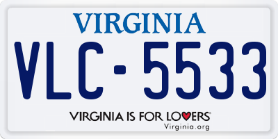 VA license plate VLC5533