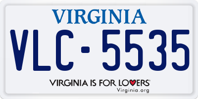 VA license plate VLC5535