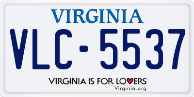 VA license plate VLC5537