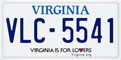 VA license plate VLC5541