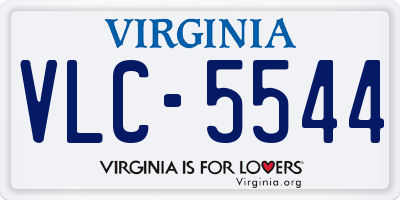 VA license plate VLC5544