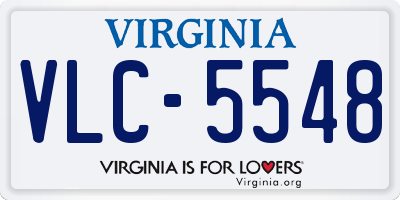 VA license plate VLC5548