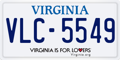 VA license plate VLC5549