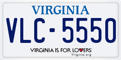 VA license plate VLC5550