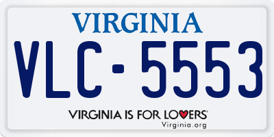 VA license plate VLC5553