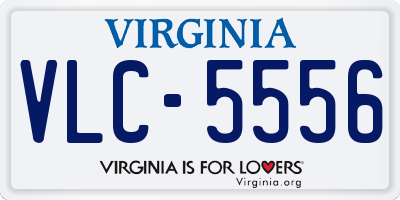 VA license plate VLC5556
