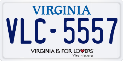 VA license plate VLC5557