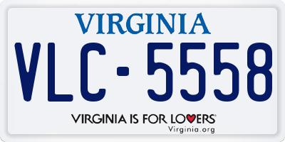 VA license plate VLC5558