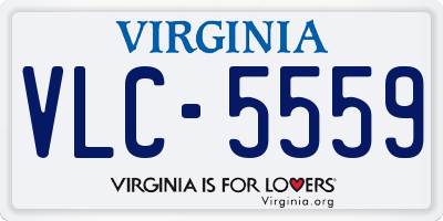 VA license plate VLC5559