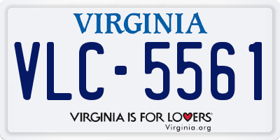 VA license plate VLC5561
