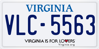 VA license plate VLC5563