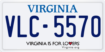 VA license plate VLC5570