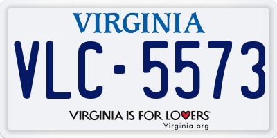 VA license plate VLC5573