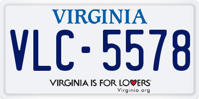 VA license plate VLC5578