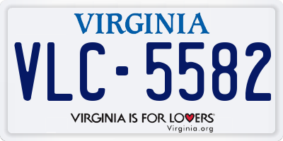 VA license plate VLC5582