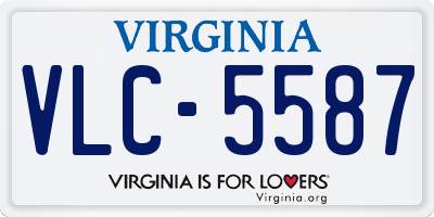 VA license plate VLC5587