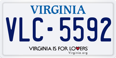 VA license plate VLC5592