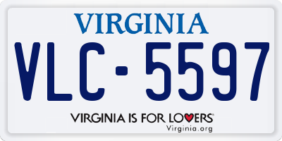 VA license plate VLC5597