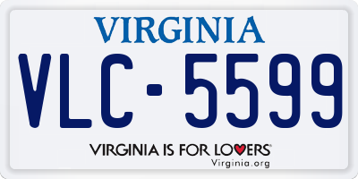 VA license plate VLC5599