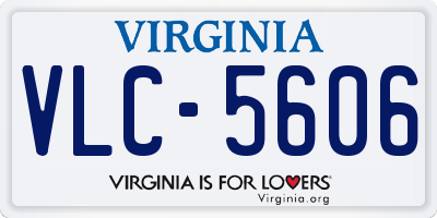 VA license plate VLC5606