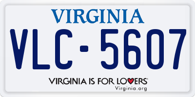 VA license plate VLC5607