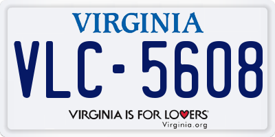 VA license plate VLC5608
