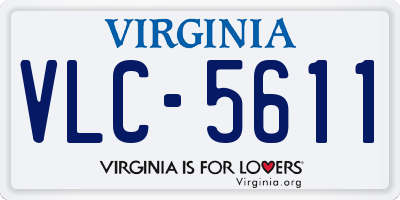 VA license plate VLC5611