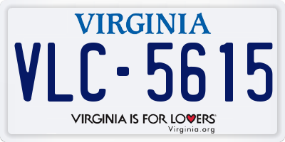 VA license plate VLC5615
