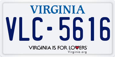 VA license plate VLC5616