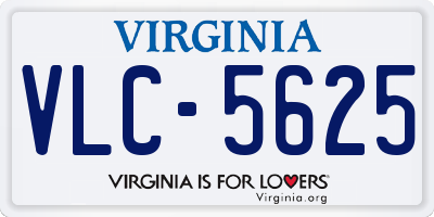 VA license plate VLC5625