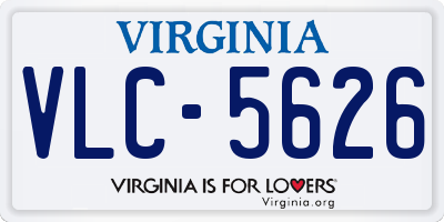 VA license plate VLC5626