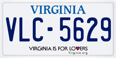 VA license plate VLC5629
