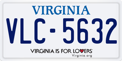 VA license plate VLC5632