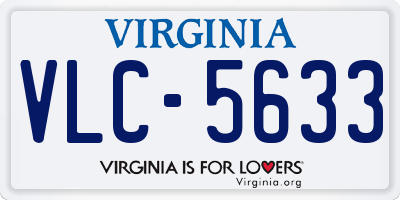 VA license plate VLC5633