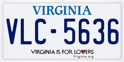 VA license plate VLC5636