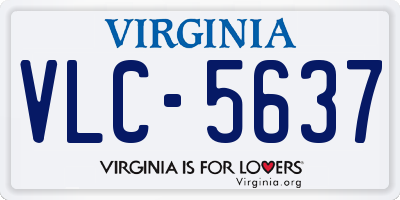 VA license plate VLC5637