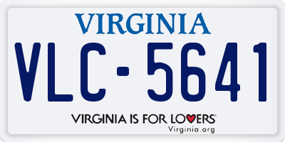 VA license plate VLC5641