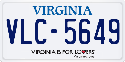 VA license plate VLC5649