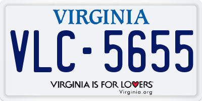 VA license plate VLC5655