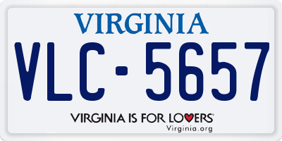 VA license plate VLC5657